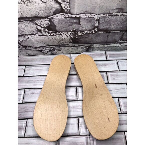 New! Wooden Soles Women Sz 37EU/8.5M US Made in Italy Shoe Repair - Picture 2 of 16